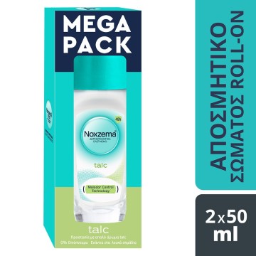 Noxzema Αποσμητικό Roll-on Talc Mega Pack 2x50ml
