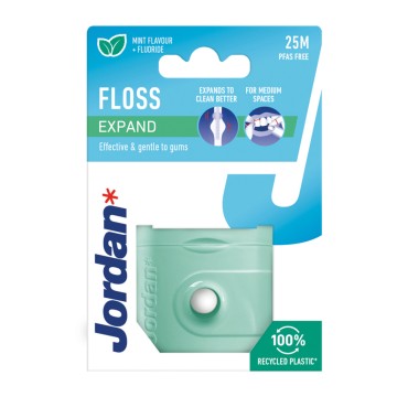 Jordan Expand Floss με Γεύση Μέντα, 25m Jordan Expand Floss με Γεύση Μέντα, 25m