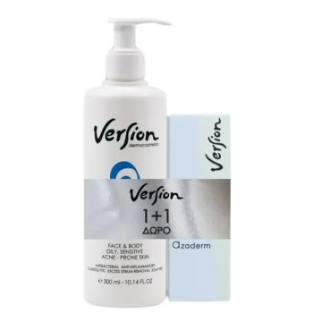 Version Promo Azaderm Cleanser, 300ml & Cream, 30ml