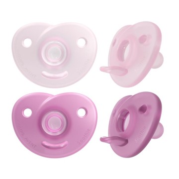 Philips Avent Πιπίλα Όλο Σιλικόνη Ροζ 0-6m, 2 τεμάχια Philips Avent Πιπίλα Όλο Σιλικόνη Ροζ 0-6m, 2 τεμάχια