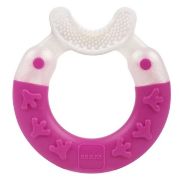 Mam Bite & Brush Anello da dentizione rosa per 3+ mesi