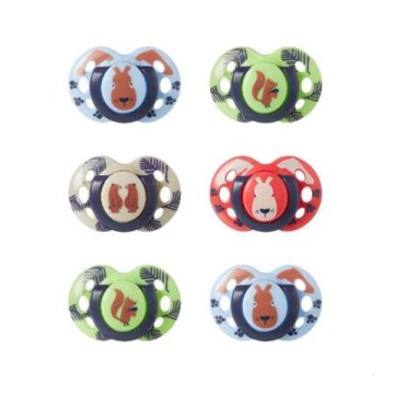 Tommee Tippee Fun Style Orthodontic Silicone Soothers Boy 18-36m, 6pcs