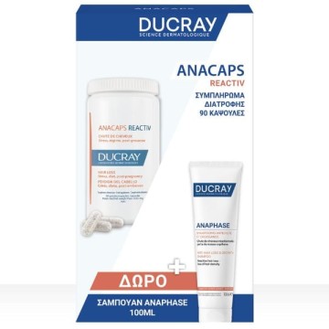 Ducray Promo Anacaps Reactiv, 90 caps & Shampoo, 100ml Ducray Promo Anacaps Reactiv, 90 caps & Shampoo, 100ml