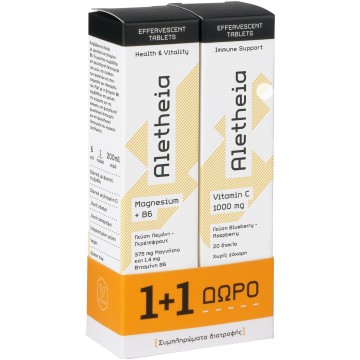 Aletheia Promo Magnesium + B6 Λεμόνι-Γκρέιπφρουτ 20 Αναβράζοντα Δισ...