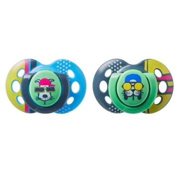 Tommee Tippee FUN silicone pacifiers for boys 18-36m (2pcs)