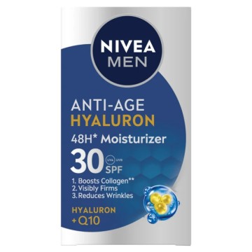 Nivea Men Anti-Age Hyaluron +Q10 48h Moisturizer, SPF30, 50ml Nivea Men Anti-Age Hyaluron +Q10 48h Moisturizer, SPF30, 50ml