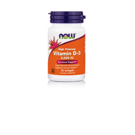 Now Foods Витамин D3 2000iu 30 меки капсули