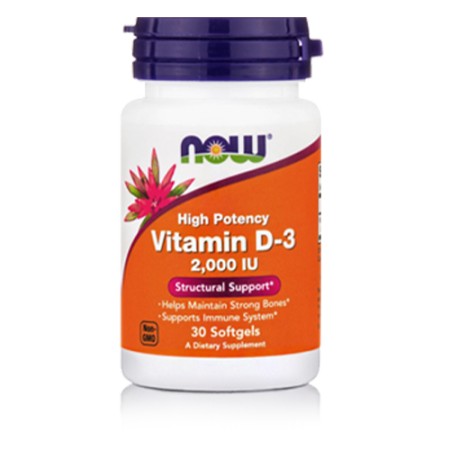 Now Foods Vitamine D3 2000iu 30 gélules