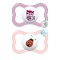 Mam Supreme Orthodontic Silicone Pacifiers for 16+ months Purple/Pink 2pcs