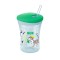 Nuk Action Cup Πλαστικό Πράσινο Κύπελο με Καλαμάκι για 12m+ Ζέβρα 2...