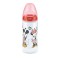 Nuk First Choice Plus Minnie Пластмасова бебешка бутилка за контрол на температурата, силиконов биберон за 6-18 месеца 300 ml