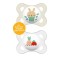Mam Original Orthodontic Rubber Pacifiers for 2-6 months White/Transparent 2 pieces