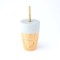 Eco Rascals Bamboo Cup Gray with Straw Feeder and 2 Bamboo Straws