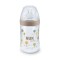 Nuk For Nature Пластмасова бебешка бутилка със силиконов биберон Medium Flow Grey 260 ml