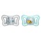Chicco Πιπίλα Σιλικόνης PhysioForma Light Γκρι/Σιέλ 2-6m, 2 τεμάχια