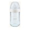 Nuk Nature Sense Γυάλινο Μπιμπερό Θηλή Σιλικόνης Medium 0-6m Άσπρο ...