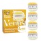 Gillette Venus Plus Olay Comfortglide Coconut, Replacement Shaver Heads 4pcs