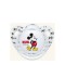 Nuk Disney Mickey (10.736.380) لهاية سيليكون بيضاء 6-18m 1 قطعة