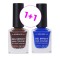 Korres Promo Gel Effect Nail Colour With Sweet Almond Oil No.61 Seashell 11ml & No.86 Ocean Blue 11ml