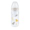 Nuk Kunststoff-Babyflasche First Choice Plus Temperaturkontroll-Silikonsauger 6–18 Monate Grau mit Tieren 300 ml