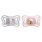 Chicco Πιπίλα Σιλικόνης Physio Light Γκρι/Ροζ 2-6m, 2 τεμάχια