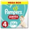 Pampers Pants Μέγεθος 4 (9-15 kg) Πάνες-βρακάκι 104τμχ
