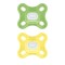 Mam Comfort Pacifier Silicone 0-2m Green/Yellow 2pcs