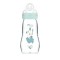Mam Feel Good Glass Bottle with Silicone Nipple for 2+ months Blue 260ml