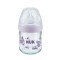 Biberon in vetro Nuk Nature Sense Controllo della temperatura con tettarella in silicone S 0-6 mesi Purple Bunny 120ml