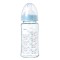 Biberon Korres Agali in vetro blu con capezzolo in silicone a flusso medio 3m+ 230ml