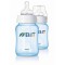 Avent Πλαστικό Μπιμπερό Κλασικό Limited Blue Edition 2 τεμ 260 ml