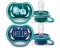 Пустышки Philips Avent Ultra Air Elephant/Hello - зеленый/синий 18м+ 2шт