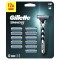 Gillette Mach3 Griff mit 3 Klingen Ersatzköpfe & Schmierband 12St