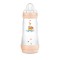 زجاجة رضاعة بلاستيكية مضادة للمغص من مام إيزي ستارت مع حلمة سيليكون 4+ شهور برتقالي 320 مل