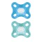 Mam Comfort Ciuccio Silicone 0-2m Blu/Veraman 2 pz