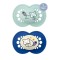 Mam Set de Sucettes Jour & Nuit en Silicone pour 6-16 Mois Veraman/Bleu 2pcs