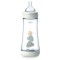 رضاعة شيكو البلاستيكية للأطفال مثالية 5 بيضاء مع حلمة سيليكون 4+ شهور 300 مل