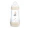 Пластмасова бебешка бутилка Mam Easy Start Anti-Colic със силиконов биберон 2+ месеца Бежово 260 мл