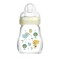 زجاجة مام فيل جود الزجاجية مع حلمة سيليكون لعمر 0+ شهور ، لون أبيض 170 مل