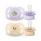 Philips Avent Πιπίλα Ultra Start Μωβ/Μπεζ με Σχέδια για 0-2 μηνών, ...