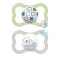 Mam Supreme Orthodontic Silicone Pacifiers for 16+ months Green/Grey 2pcs