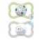 Mam Supreme Orthodontic Silicone Sucettes pour 16+ mois Vert/Gris 2pcs