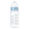 Korres Agali Babyflasche blauer Kunststoff mit Silikonnippel mit mittlerem Durchfluss 3m+ 300ml