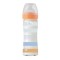 Chicco Well Being Biberon en Verre Orange à Rayures Bleues et Grises 0m+, 240ml