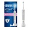 Oral-B Vitality 100 Sensi UltraThin Box فرشاة أسنان كهربائية قابلة لإعادة الشحن باللون الرمادي والأبيض