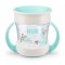 Nuk Mini Gobelet Magique avec Bord et Couvercle 6m+ Turquoise 160ml