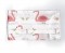 Children's Fabric Mask 100% Cotton, with 2-fold Fabric, 3-fold pleat - Flamingos, 1 pc. in a case