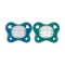 Chicco Πιπίλες Physio Forma Dual Soft 16-36m Πράσινη/Σιέλ, 2 τεμάχια
