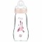 Mam Feel Good Glass Bottle with Silicone Nipple for 2+ months Pink 260ml
