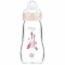 Bottiglia di vetro Mam Feel Good con tettarella in silicone per 2+ mesi rosa 260 ml